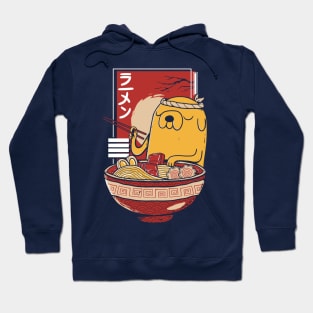 Adventure Time Jake the Dog enjoying a bowl of Ramen Noodles Hoodie